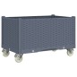 vidaXL Jardinera con ruedas PP gris 80x50x54 cm vidaXL Jardinera con ruedas PP gris 80x50x54 cm