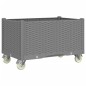 vidaXL Jardinera con ruedas PP gris claro 80x50x54 cm vidaXL Jardinera con ruedas PP gris claro 80x50x54 cm