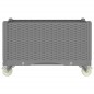 vidaXL Jardinera con ruedas PP gris claro 80x50x54 cm vidaXL Jardinera con ruedas PP gris claro 80x50x54 cm
