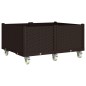 vidaXL Jardinera con ruedas PP marrón 100x80x54 cm vidaXL Jardinera con ruedas PP marrón 100x80x54 cm