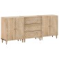 vidaXL Aparador 3 piezas madera maciza de mango 60x33x75 cm vidaXL Aparador 3 piezas madera maciza de mango 60x33x75 cm