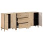 vidaXL Aparador 3 piezas madera maciza de mango 60x33x75 cm vidaXL Aparador 3 piezas madera maciza de mango 60x33x75 cm