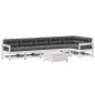 vidaXL Set muebles jardín 7 pzas con cojines madera maciza pino blanco vidaXL Set muebles jardín 7 pzas con cojines madera maciza pino blanco
