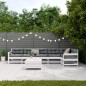 vidaXL Set muebles jardín 7 pzas con cojines madera maciza pino blanco vidaXL Set muebles jardín 7 pzas con cojines madera maciza pino blanco