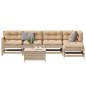 vidaXL Juego de muebles de jardín 6 pzas y cojines madera maciza pino vidaXL Juego de muebles de jardín 6 pzas y cojines madera maciza pino