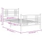 vidaXL Estructura de cama con cabecero y estribo metal negro 107x203cm vidaXL Estructura de cama con cabecero y estribo metal negro 107x203cm