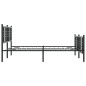 vidaXL Estructura de cama cabecero y estribo metal negro 150x200 cm vidaXL Estructura de cama cabecero y estribo metal negro 150x200 cm