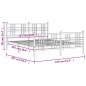 vidaXL Estructura de cama cabecero y estribo metal negro 150x200 cm vidaXL Estructura de cama cabecero y estribo metal negro 150x200 cm