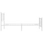 vidaXL Estructura cama metal con cabecero y pie cama blanca 100x200 cm