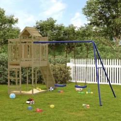 vidaXL Parque infantil de exterior madera de pino impregnada