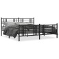 vidaXL Estructura de cama cabecero y estribo metal negro 180x200 cm vidaXL Estructura de cama cabecero y estribo metal negro 180x200 cm