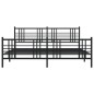 vidaXL Estructura de cama cabecero y estribo metal negro 180x200 cm vidaXL Estructura de cama cabecero y estribo metal negro 180x200 cm