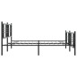 vidaXL Estructura de cama cabecero y estribo metal negro 180x200 cm vidaXL Estructura de cama cabecero y estribo metal negro 180x200 cm