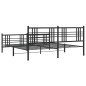 vidaXL Estructura de cama cabecero y estribo metal negro 180x200 cm vidaXL Estructura de cama cabecero y estribo metal negro 180x200 cm