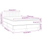 vidaXL Cama box spring con colchón terciopelo gris oscuro 120x190 cm vidaXL Cama box spring con colchón terciopelo gris oscuro 120x190 cm