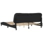 vidaXL Estructura de cama con cabecero cuero sintético negro 180x200cm vidaXL Estructura de cama con cabecero cuero sintético negro 180x200cm