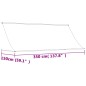 vidaXL Toldo retráctil de tela y acero crema 350x150 cm vidaXL Toldo retráctil de tela y acero crema 350x150 cm