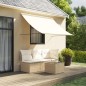 vidaXL Toldo retráctil de tela y acero crema 250x150 cm vidaXL Toldo retráctil de tela y acero crema 250x150 cm