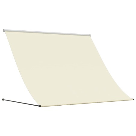 vidaXL Toldo retráctil de tela y acero crema 250x150 cm