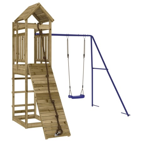 vidaXL Parque infantil de exterior madera de pino impregnada