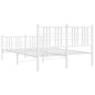 vidaXL Estructura cama con cabecero y estribo metal blanco 137x190 cm vidaXL Estructura cama con cabecero y estribo metal blanco 137x190 cm