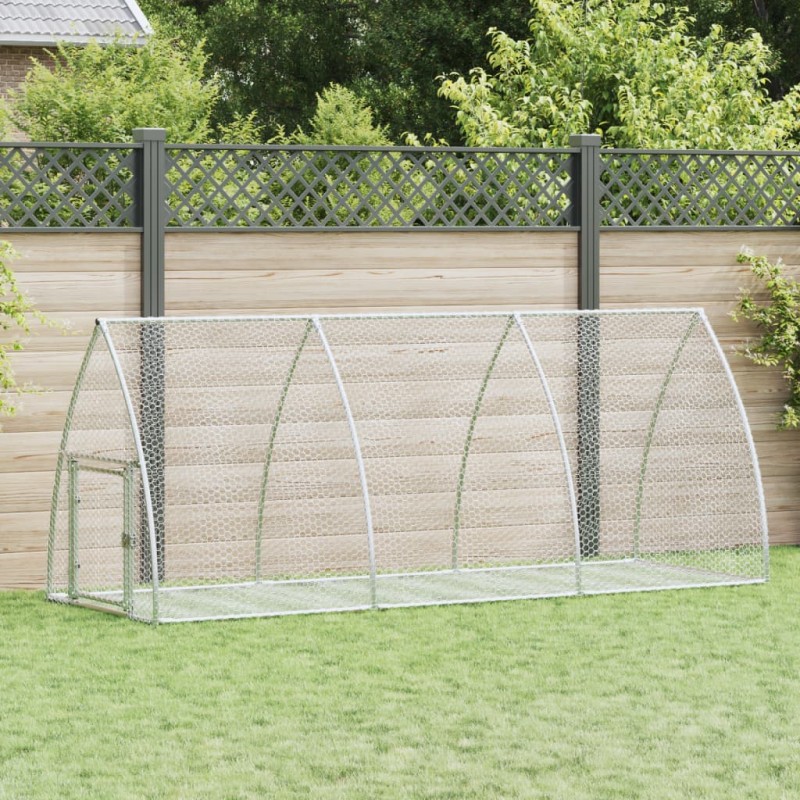 vidaXL Jaula para conejos acero galvanizado plateado 300x105x120 cm vidaXL Jaula para conejos acero galvanizado plateado 300x105x120 cm