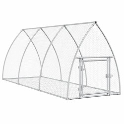vidaXL Jaula para conejos acero galvanizado plateado 300x105x120 cm