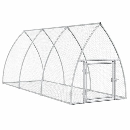 vidaXL Jaula para conejos acero galvanizado plateado 300x105x120 cm