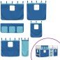 vidaXL Cama alta para niños con cortinas madera pino azul 90x200 cm vidaXL Cama alta para niños con cortinas madera pino azul 90x200 cm