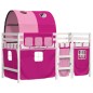 vidaXL Cama alta para niños con túnel madera pino rosa 80x200 cm vidaXL Cama alta para niños con túnel madera pino rosa 80x200 cm