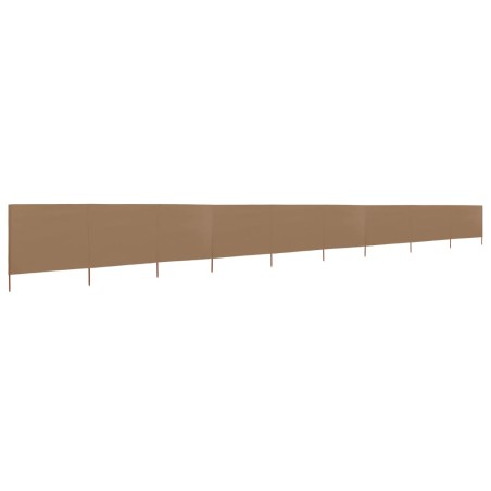 vidaXL Paravientos de 9 paneles tela gris taupe 1200x120 cm