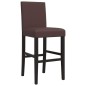 vidaXL Taburetes altos 2 uds madera maciza de caucho y cuero sintético vidaXL Taburetes altos 2 uds madera maciza de caucho y cuero sintético