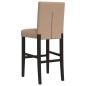 vidaXL Taburetes altos 2 uds madera maciza de caucho y cuero sintético vidaXL Taburetes altos 2 uds madera maciza de caucho y cuero sintético