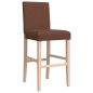 vidaXL Taburetes altos 2 uds madera maciza de caucho y tela vidaXL Taburetes altos 2 uds madera maciza de caucho y tela