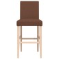 vidaXL Taburetes altos 2 uds madera maciza de caucho y tela vidaXL Taburetes altos 2 uds madera maciza de caucho y tela