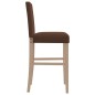 vidaXL Taburetes altos 2 uds madera maciza de caucho y tela vidaXL Taburetes altos 2 uds madera maciza de caucho y tela