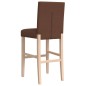 vidaXL Taburetes altos 2 uds madera maciza de caucho y tela vidaXL Taburetes altos 2 uds madera maciza de caucho y tela