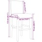 vidaXL Taburetes altos 2 uds madera maciza de caucho y tela vidaXL Taburetes altos 2 uds madera maciza de caucho y tela