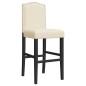 vidaXL Taburetes altos 2 uds madera maciza de caucho y tela vidaXL Taburetes altos 2 uds madera maciza de caucho y tela