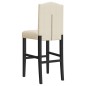 vidaXL Taburetes altos 2 uds madera maciza de caucho y tela vidaXL Taburetes altos 2 uds madera maciza de caucho y tela