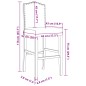 vidaXL Taburetes altos 2 uds madera maciza de caucho y tela vidaXL Taburetes altos 2 uds madera maciza de caucho y tela