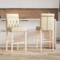 vidaXL Taburetes altos 2 uds madera maciza de caucho y tela vidaXL Taburetes altos 2 uds madera maciza de caucho y tela