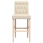 vidaXL Taburetes altos 2 uds madera maciza de caucho y tela vidaXL Taburetes altos 2 uds madera maciza de caucho y tela