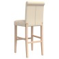 vidaXL Taburetes altos 2 uds madera maciza de caucho y tela vidaXL Taburetes altos 2 uds madera maciza de caucho y tela