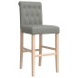 vidaXL Taburetes altos 2 uds madera maciza de caucho y tela vidaXL Taburetes altos 2 uds madera maciza de caucho y tela