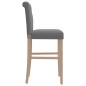 vidaXL Taburetes altos 2 uds madera maciza de caucho y tela vidaXL Taburetes altos 2 uds madera maciza de caucho y tela