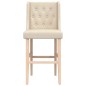 vidaXL Taburetes altos 2 uds madera maciza de caucho y tela vidaXL Taburetes altos 2 uds madera maciza de caucho y tela
