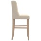 vidaXL Taburetes altos 2 uds madera maciza de caucho y tela vidaXL Taburetes altos 2 uds madera maciza de caucho y tela