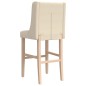 vidaXL Taburetes altos 2 uds madera maciza de caucho y tela vidaXL Taburetes altos 2 uds madera maciza de caucho y tela