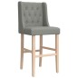 vidaXL Taburetes altos 2 uds madera maciza de caucho y tela vidaXL Taburetes altos 2 uds madera maciza de caucho y tela